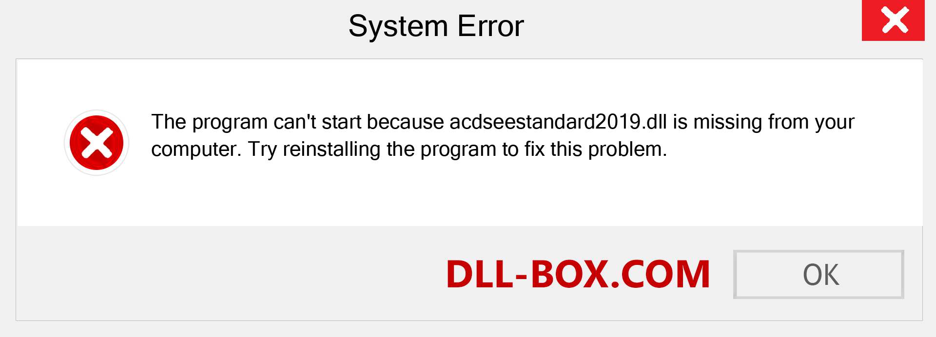  acdseestandard2019.dll file is missing?. Download for Windows 7, 8, 10 - Fix  acdseestandard2019 dll Missing Error on Windows, photos, images